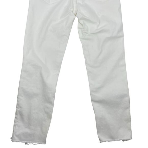 Levi's 724 High Rise Slim Straight Cropped Jeans White Size 26 - Picture 8 of 10